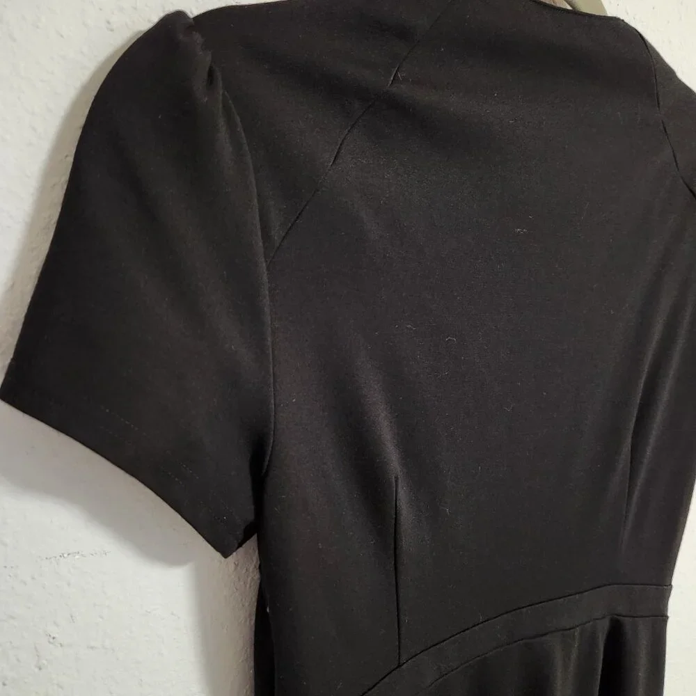 ModCloth High Society Keyhole Black Midi Dress Medium - Picture 6 of 9